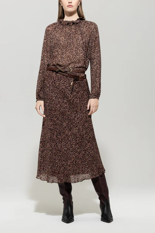 Luisa Cerano animal print midi skirt 528306