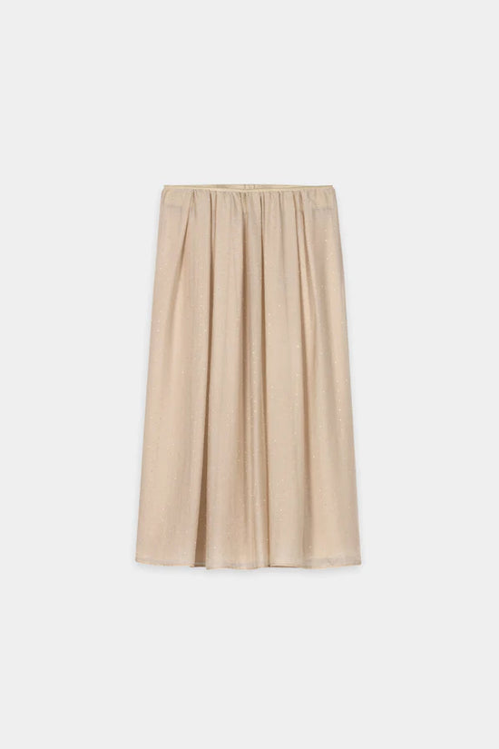 Luisa Cerano Camel Midi Skirt with Rhinestones 538319