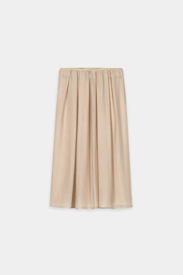 Luisa Cerano Camel Midi Skirt with Rhinestones 538319