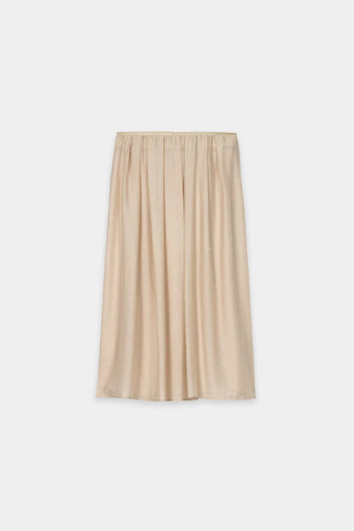 Luisa Cerano Camel Midi Skirt with Rhinestones 538319