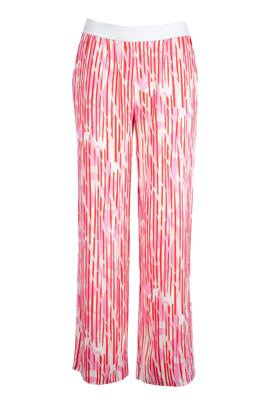 Faber patterned wide leg trousers 53903