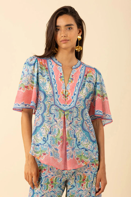 Hale Bob Estrella voile cotton top 53PW230A