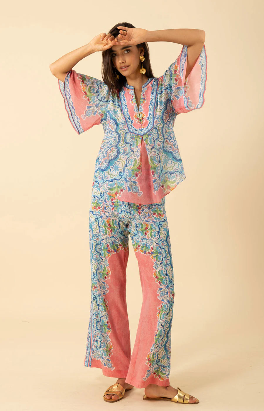Hale Bob Estrella voile cotton top 53PW230A