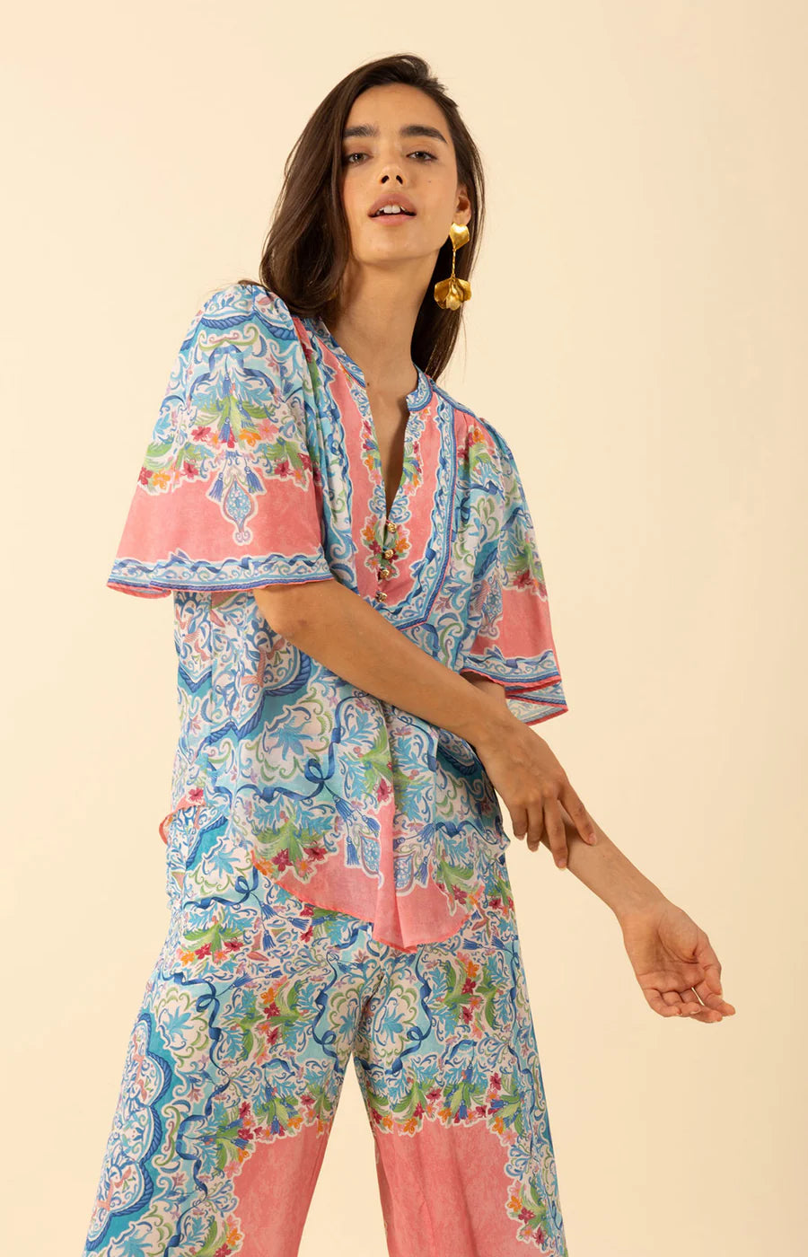 Hale Bob Estrella voile cotton top 53PW230A