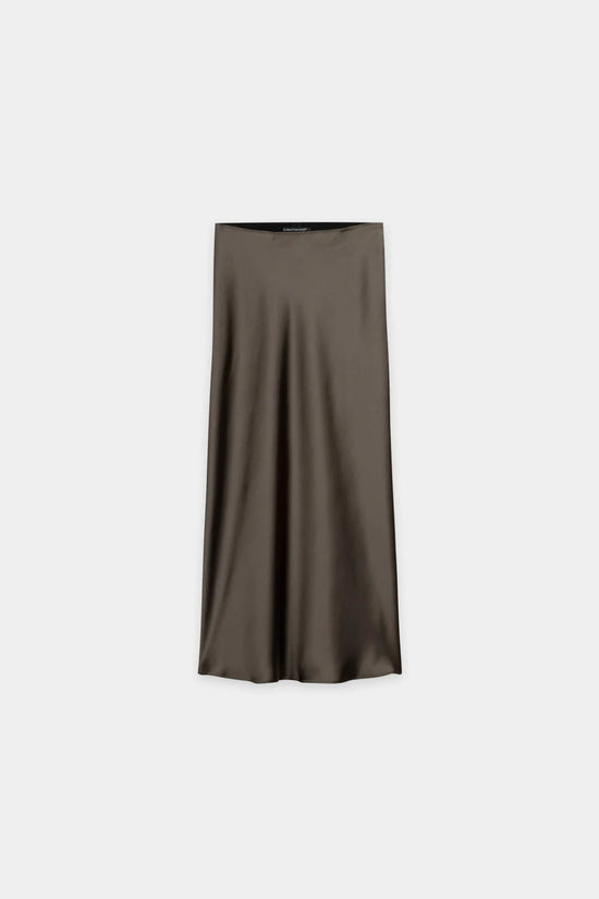 Luisa Cerano Muskat Long Slim Satin Skirt