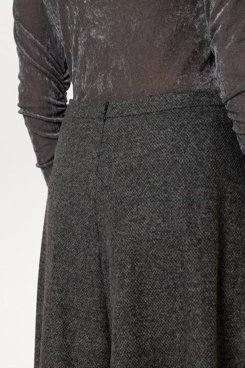 Luisa Cerano Grey Punto di Milano Slightly Flared Skirt