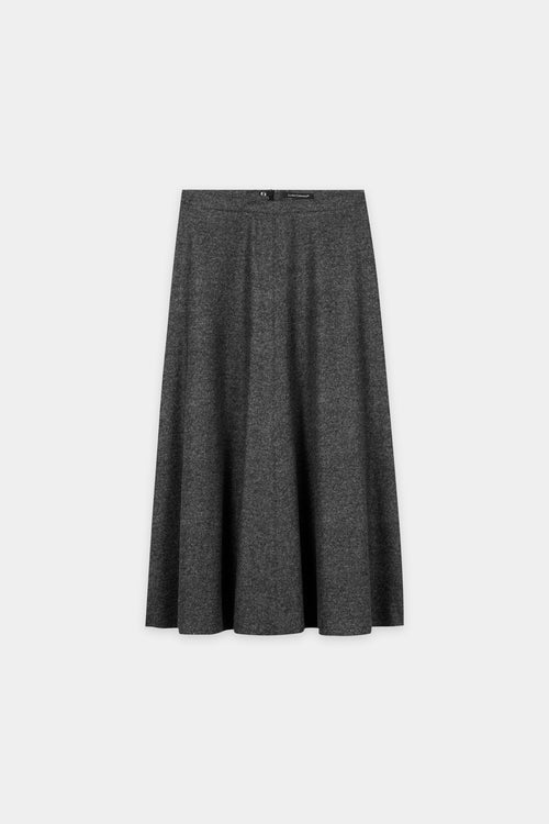 Luisa Cerano Grey Punto di Milano Slightly Flared Skirt