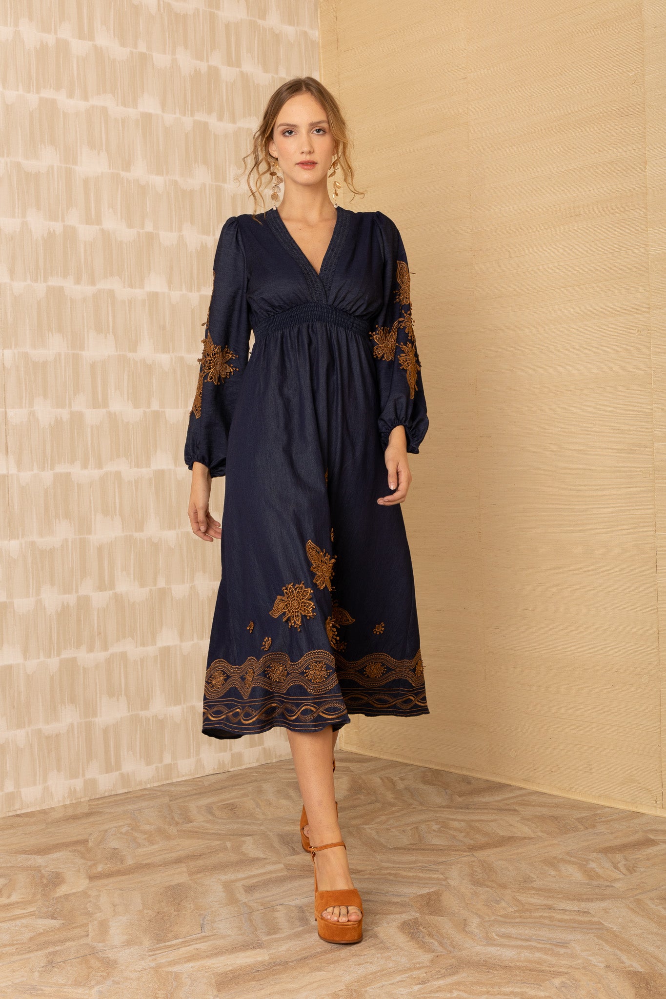 Hale Bob embroidered cotton dress 55BT620A
