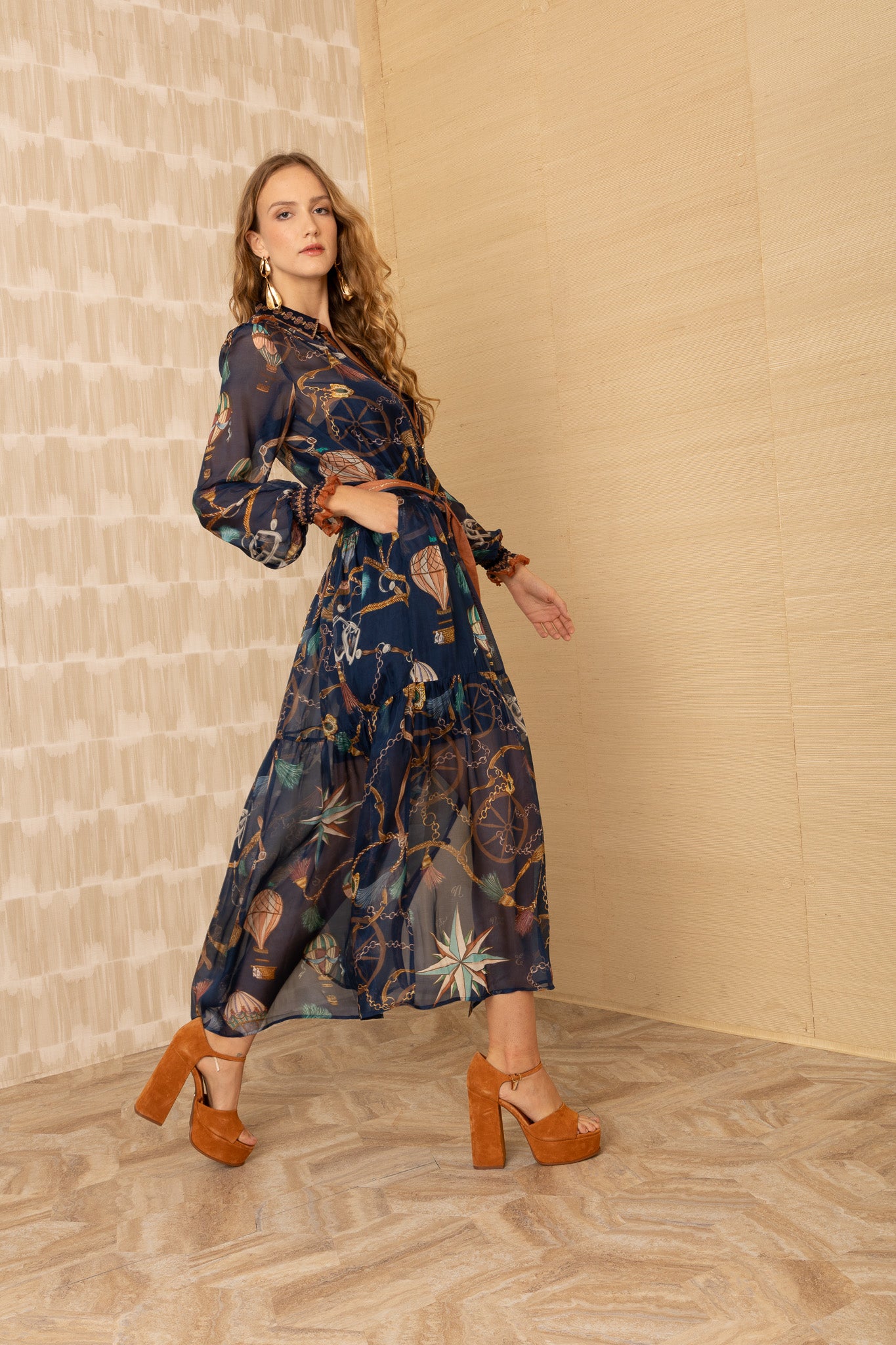 Hale Bob maxi shirt dress 55KH642A