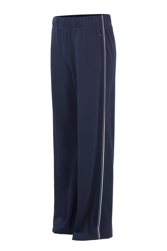 Margittes Marine Wide Leg Joggers with Side Stripe