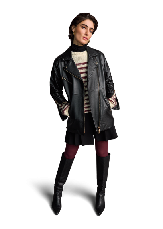 Riani biker style leather jacket 572010