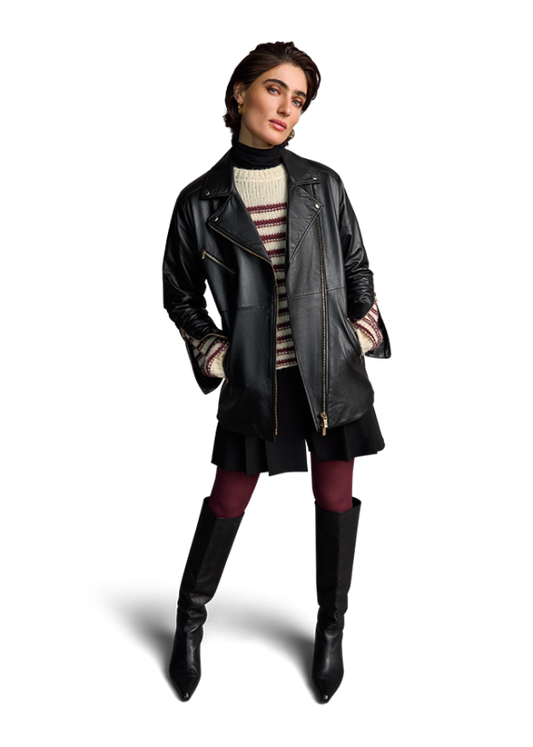 Riani biker style leather jacket 572010
