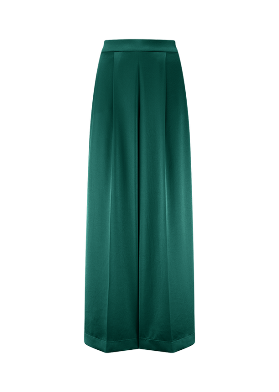 Riani Wide Fit Pleated Trousers in Clover 573250