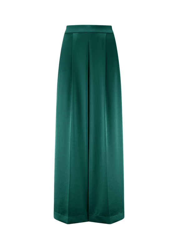 Riani Wide Fit Pleated Trousers in Clover 573250
