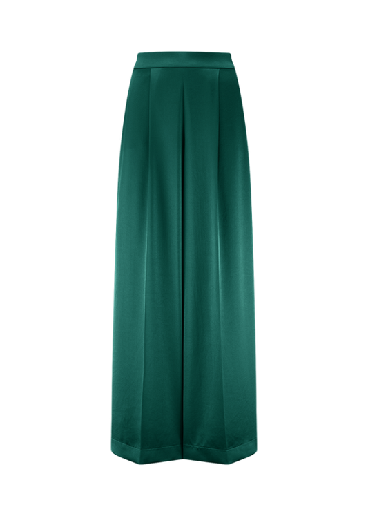 Riani Wide Fit Pleated Trousers in Clover 573250