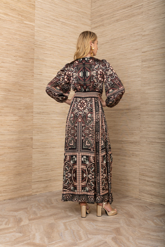 Hale Bob Black Amaris Charmeuse Maxi Dress 58AT610A