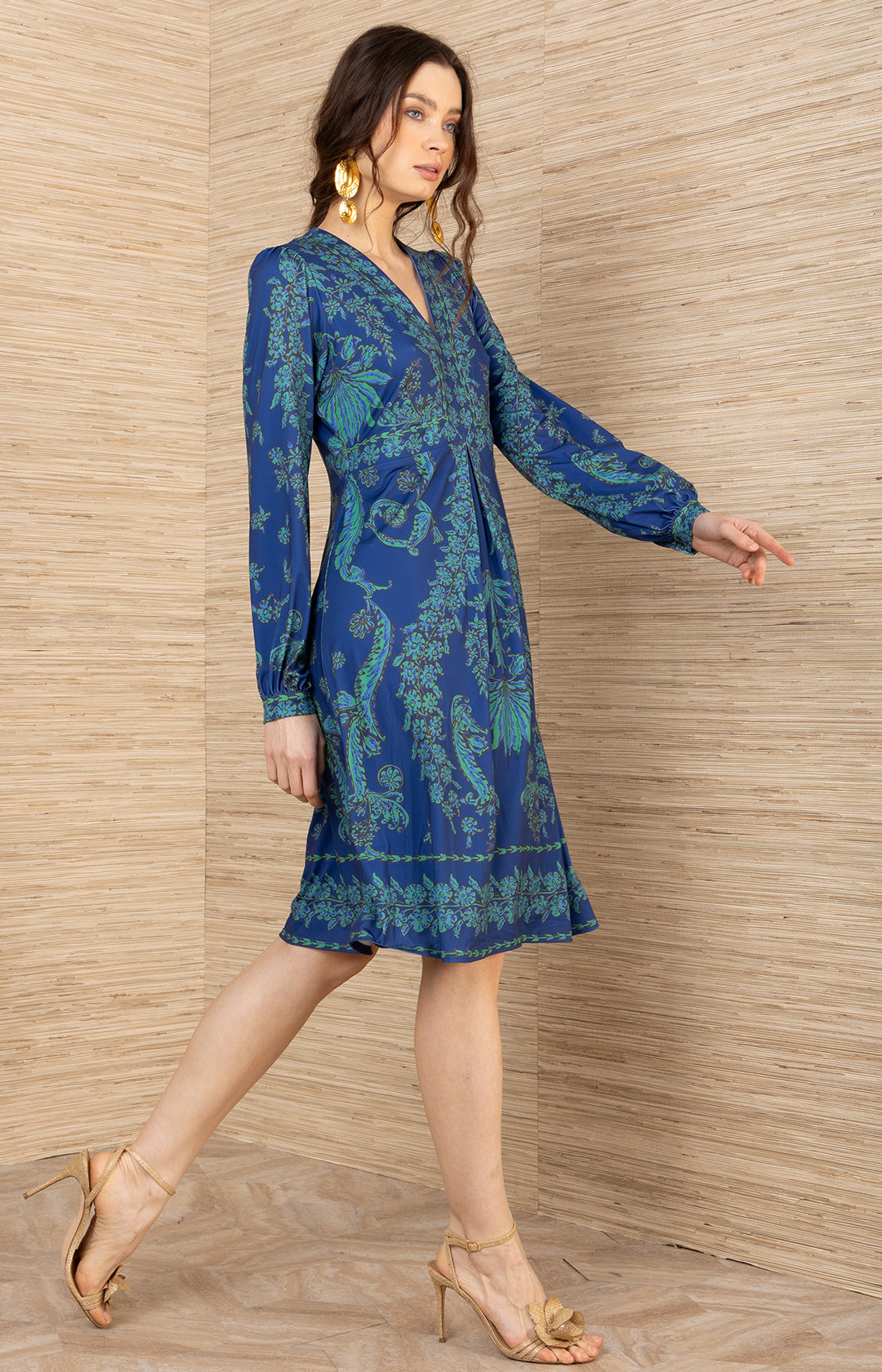 Hale Bob Navy Judith Jersey Dress 59VP670A