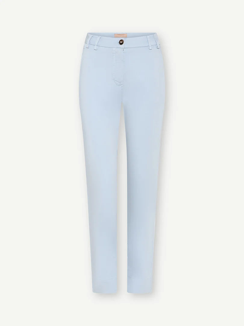 Gustav Sky Blue 7/8 Slim Leg Stretch Cotton Chinos