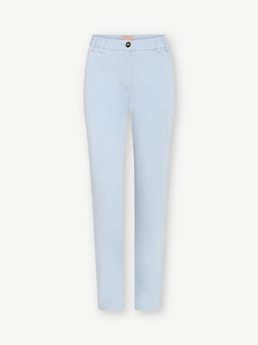 Gustav Sky Blue 7/8 Slim Leg Stretch Cotton Chinos 60000