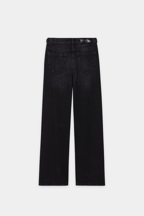 Luisa Cerano Wide Leg Black Denim