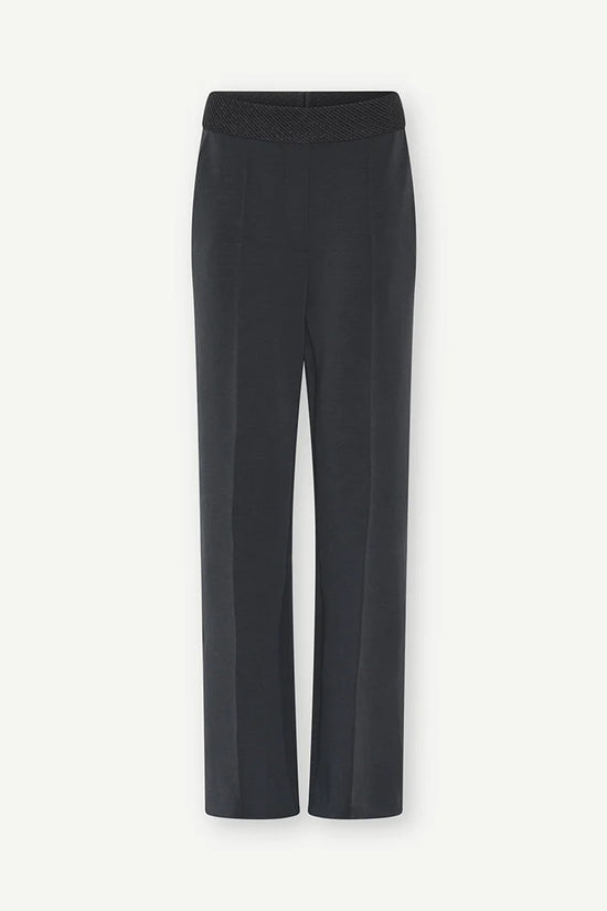 Gustav Magnet Grey Straight Leg Jersey Trousers with Elasticated Waist & Pockets 60032