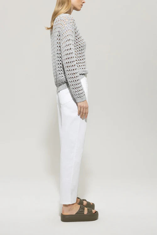 Luisa Cerano white tapered denim 618734