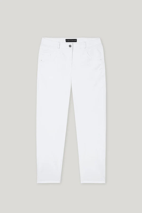 Luisa Cerano white tapered denim 618734