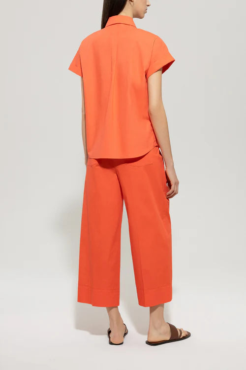 Luisa Cerano wide leg gaberdine trousers 618766