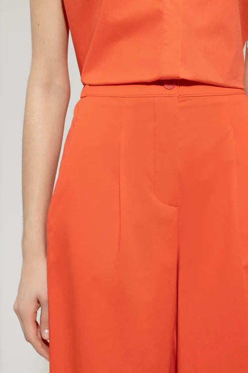 Luisa Cerano wide leg gaberdine trousers 618766