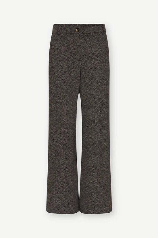 Gustav Brown Tweedy Wide Leg Trousers
