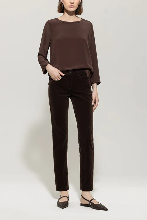 Luisa Cerano skinny velvet trousers 628551