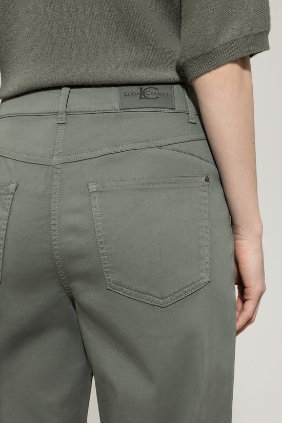Luisa Cerano high-stretch tapered denim khaki 628803
