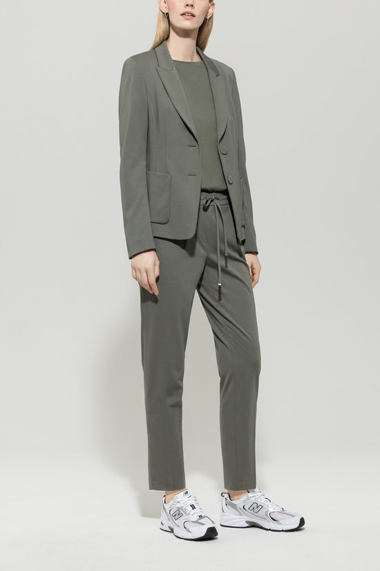 Luisa Cerano tie-waist jersey trouser khaki 628817