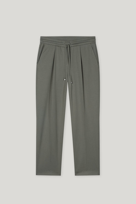 Luisa Cerano tie-waist jersey trouser khaki 628817