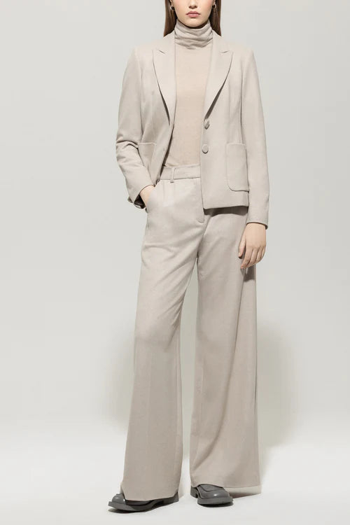 Luisa Cerano flannel wide leg trousers 628818