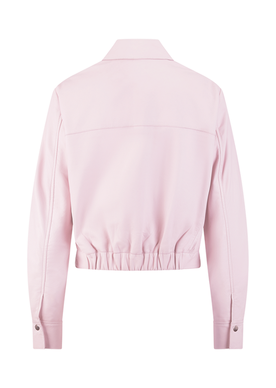 Riani Light Pink Soft Nappa Leather Jacket 631040