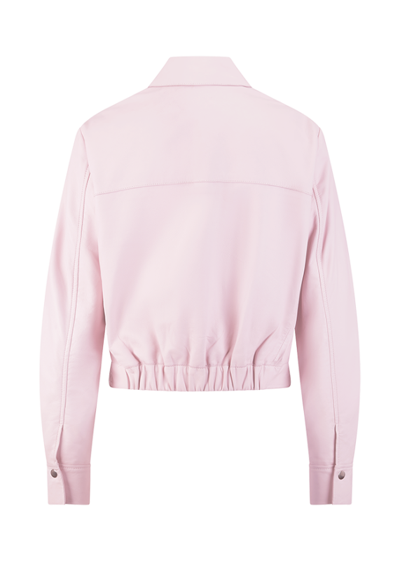 Riani Light Pink Soft Nappa Leather Jacket 631040