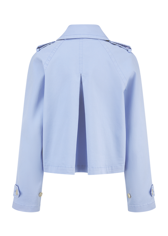 Riani Light Blue Cropped Trench Coat