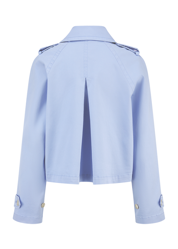 Riani Light Blue Cropped Trench Coat