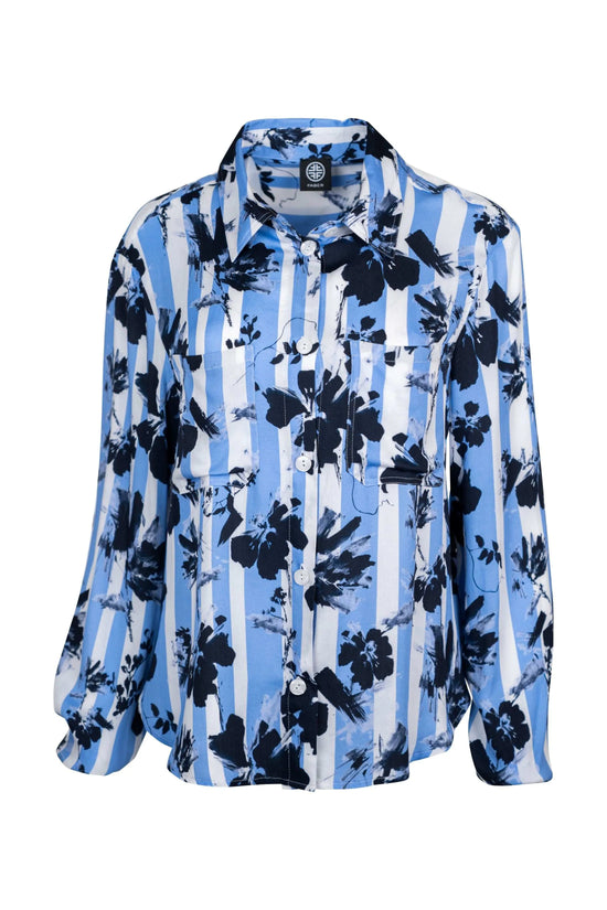 Faber stripe floral blouse 63430