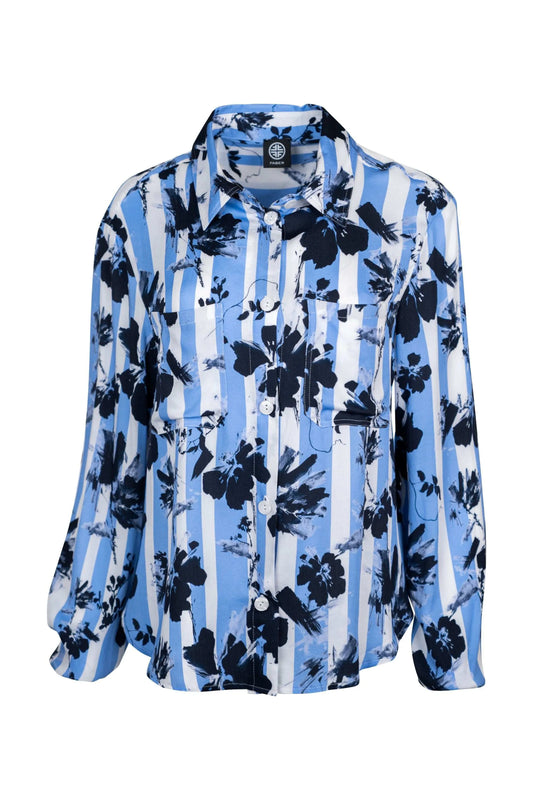 Faber stripe floral blouse 63430