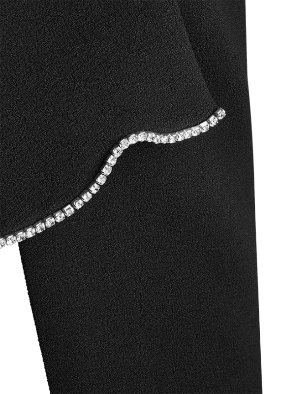 Riani Black Maxi Skirt with Rhinestone Embellishment 634300