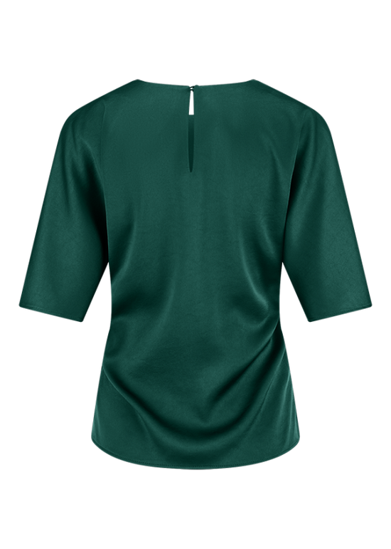 Riani Satin Blouse with Knot Detail in Clover 635120