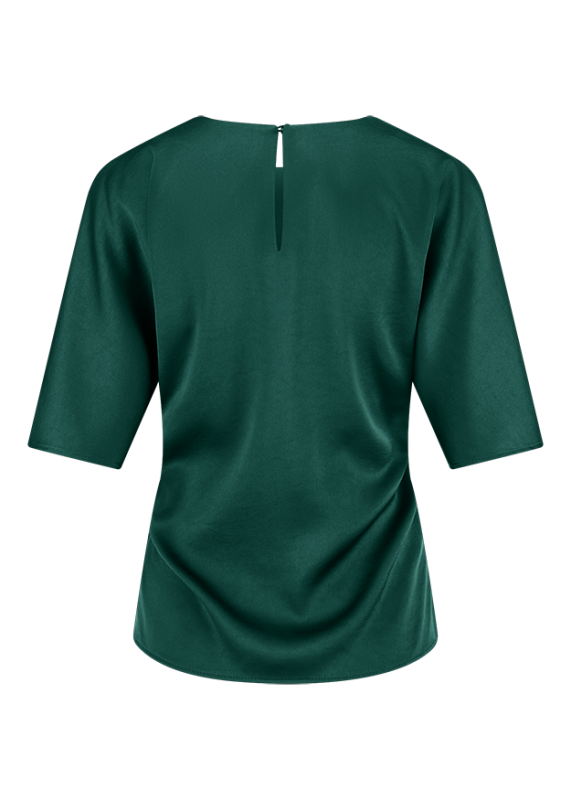 Riani Satin Blouse with Knot Detail in Clover 635120