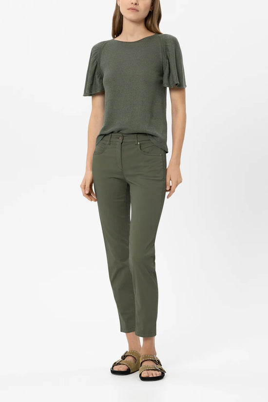 Luisa Cerano Khaki High-Stretch Skinny Denim