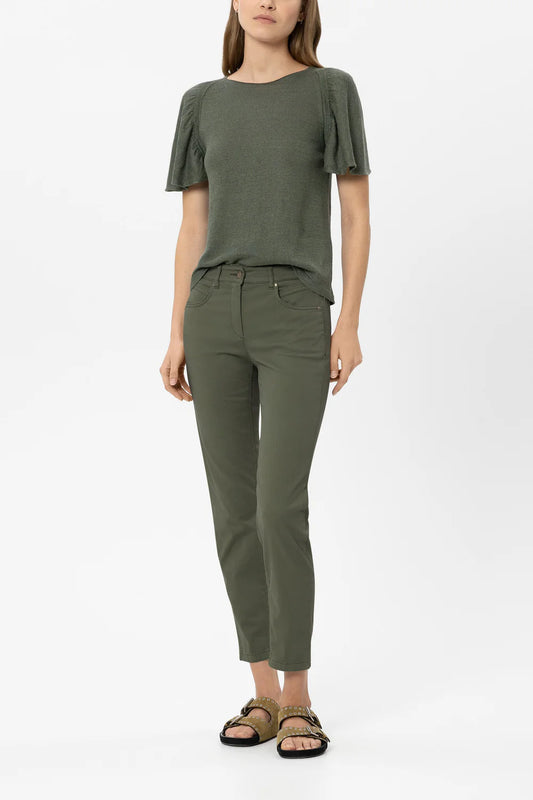 Luisa Cerano Khaki High-Stretch Skinny Denim 637600