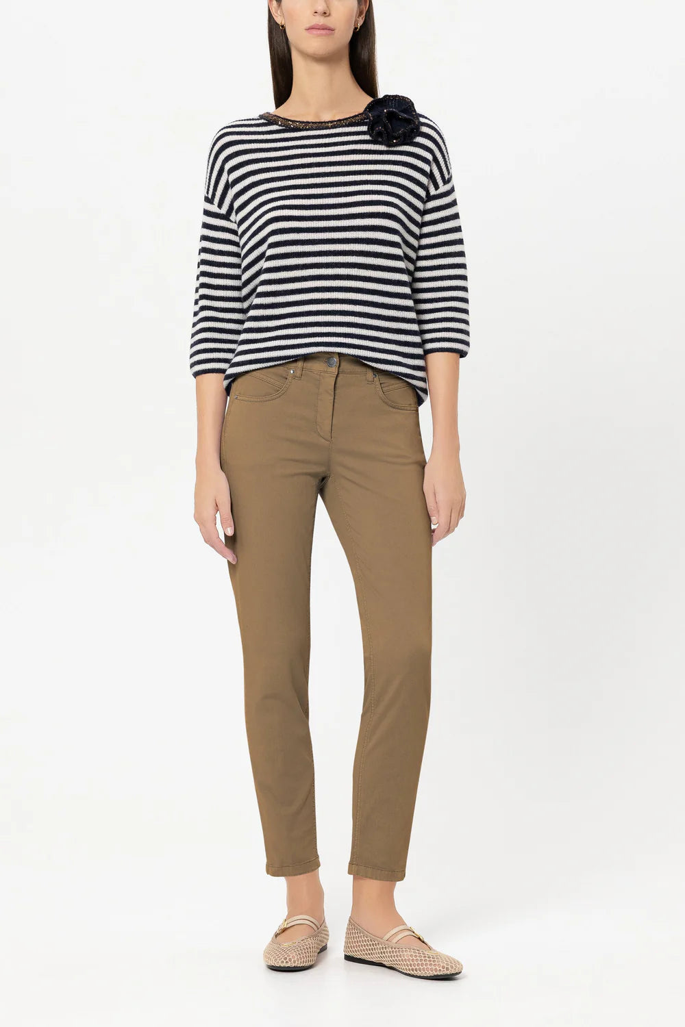 Luisa Cerano High Stretch Skinny Denim in Tobacco 637600