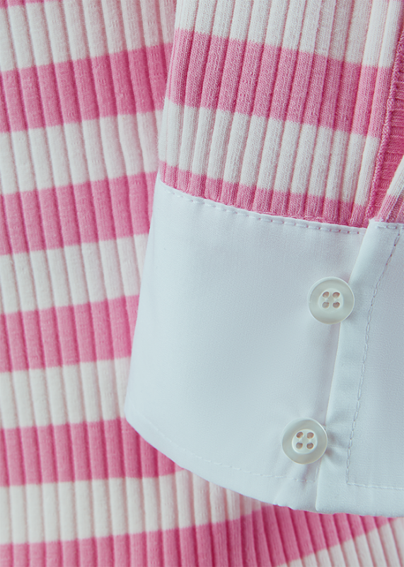 Riani Pink Striped Polo Shirt 638165