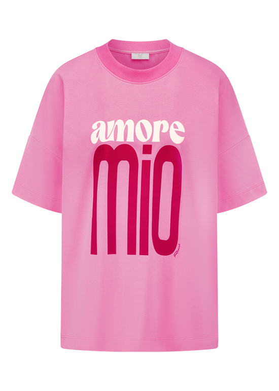 Riani Pink Amore Moi Print Crew Neck T-Shirt 638400