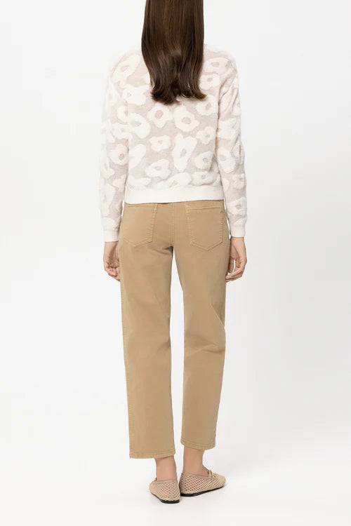 Luisa Cerano Camel Barrel-Leg Denim Trousers 638857